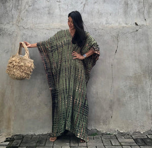 Cotton Halo Dyed Beach Loose robe