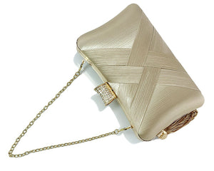 Tassel Metal Woven Diamond Handbag