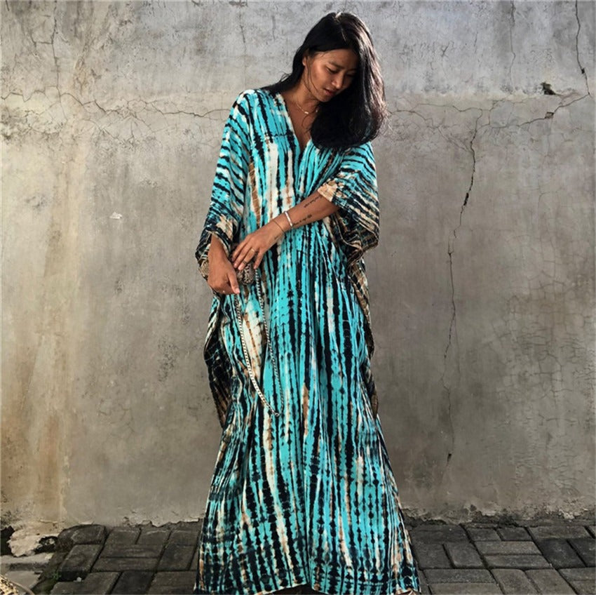 Cotton Halo Dyed Beach Loose robe